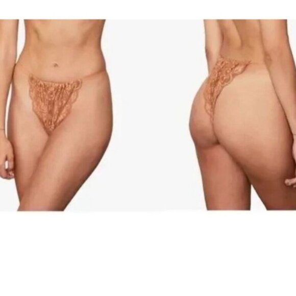 NWT Free People x WE ARE HAH Chase Me Down Panty XL X-Large Brown Sugar Lace - Picture 14 of 15
